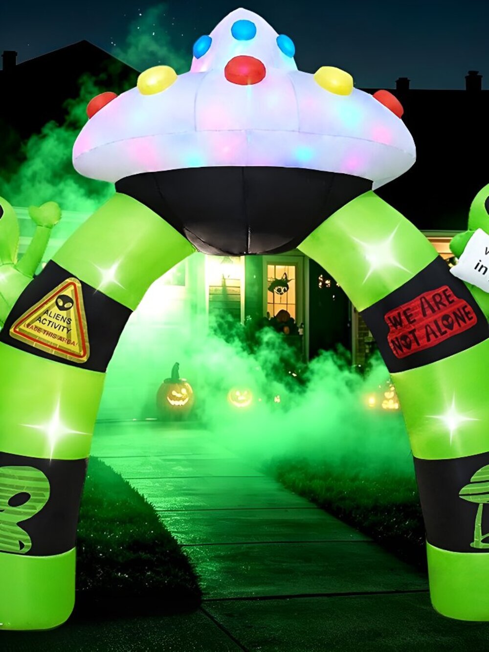10 FT Alien Halloween Inflatable Archway with LEDs for Outdoor Yard Decor